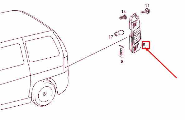 MERCEDES-BENZ VITO W638 Rear Right Taillight A6388201764