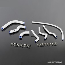 Fit For Suzuki Samurai 1986-1995 White Silicone Radiator Coolant Hose Clamps Kit