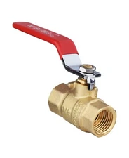 EFIELD 5 PCS 1/2 Inch Full Port 600WOG FNPT Ball Valve , Red Level, Lead Free