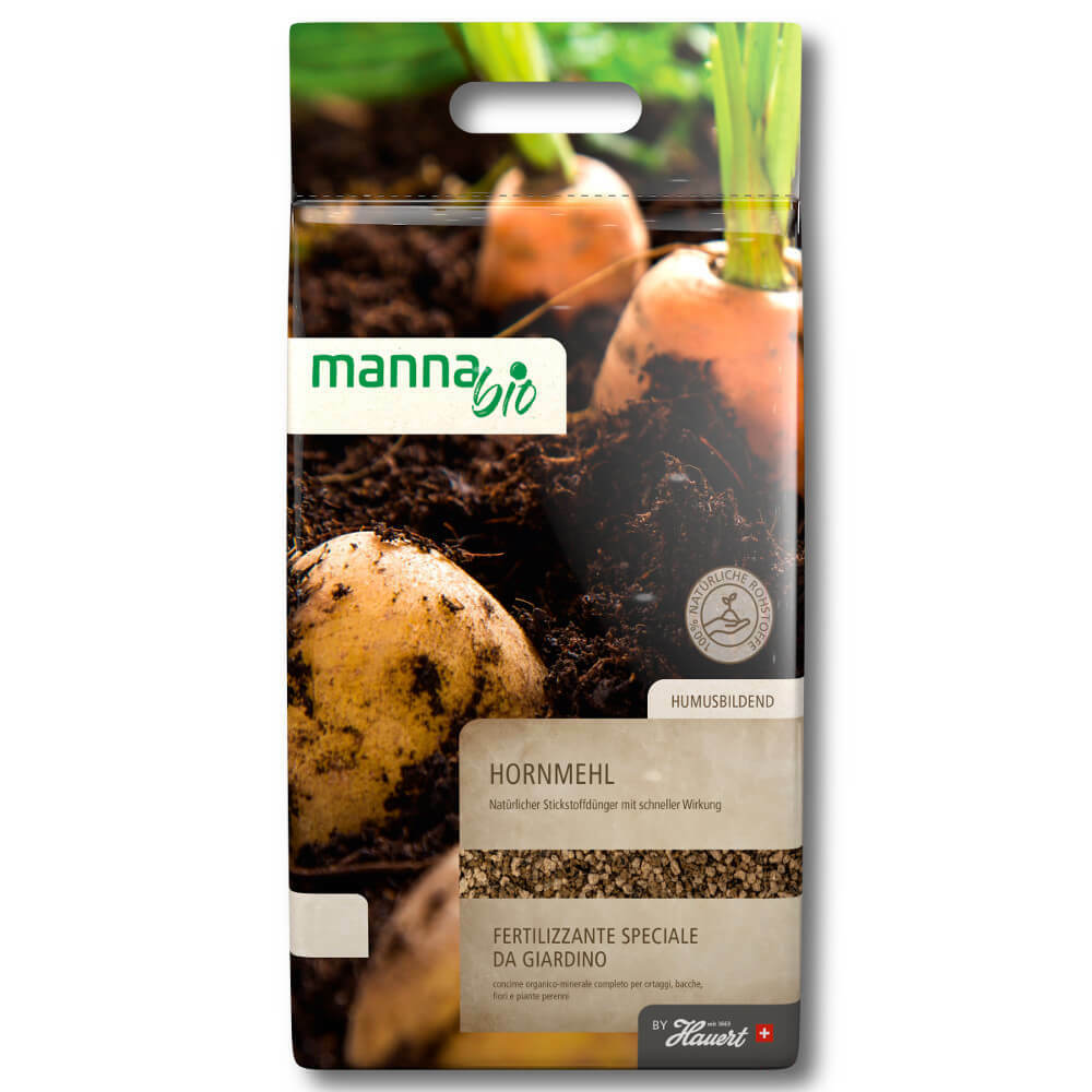 Farine de corne bio Manna engrais pour légumes contre le jaunissement