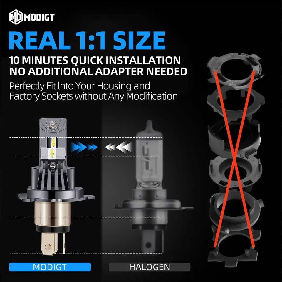 NEW H4+T10 LED Headlight CANbus  replacement halogen For Ford Courier 2000-2006 - image 2 of 4