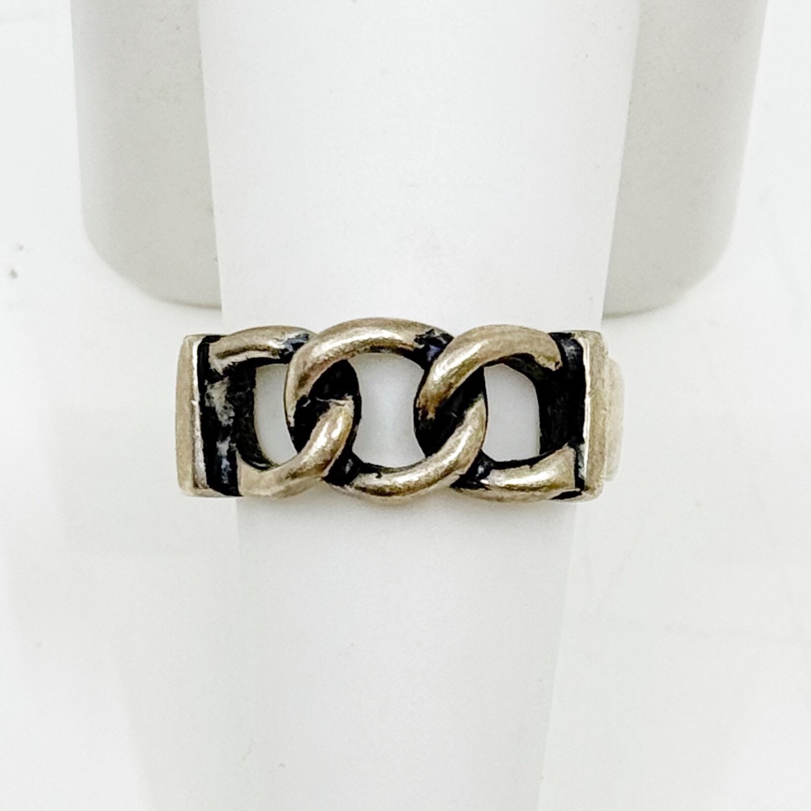 Bold Sterling Silver link ring - GM183 - image 3