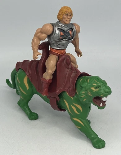 MOTU Battle Armor He-Man & Battle Cat Figure 1983 Mattel Mexico Vintage #2