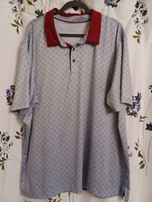 Maelreg Mens Golf Performance Polo Short Sleeve Shirt Size 3XL Golf Print EUC