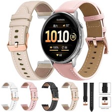 Leather Watch Band Strap For Garmin Vivoactive 3 5 6 Venu SQ 2 Plus 55 158 570