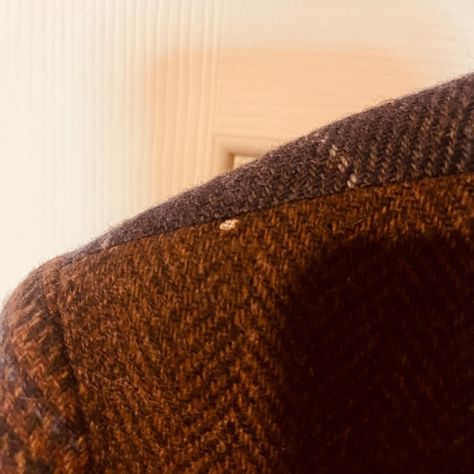 Vintage International Scene Brown Patchwork Blaze… - image 7