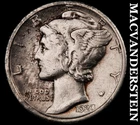 1923-S Silver Mercury Dime - Scarce  Extra Fine  Better Date  No Reserve  #K4345