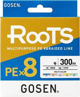 GOSEN ROOTS Multipurpose PE 8 Braided Line Pe × 8 Mehrfarbig LB Wählbar