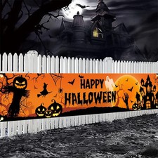 Happy Halloween Outdoor Banner Happy Halloween Decoration For Home Pumpkin Bat