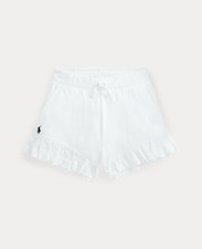 NWT Polo Ralph Lauren Big Girls Ruffled Cotton Mesh Shorts Size XL/16 Years Old