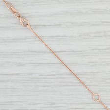 New Cable Chain Necklace 14k Rose Gold 16-18" 0.8mm Adjustable