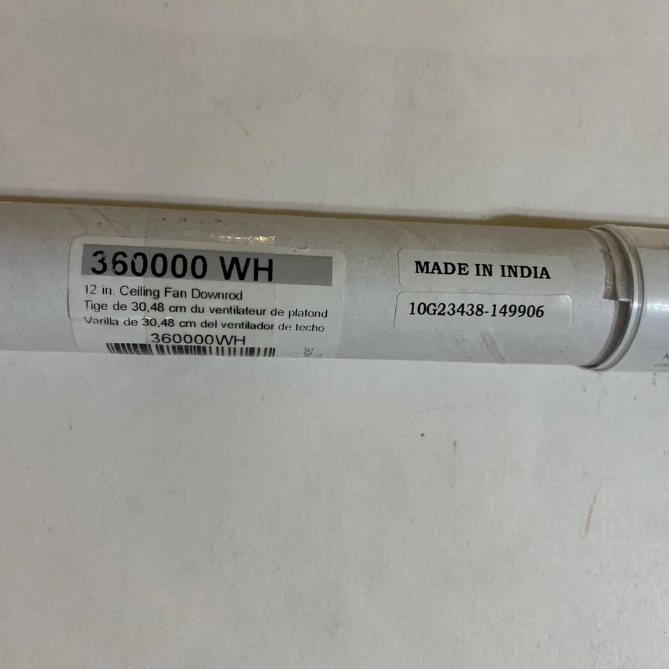 Kichler 360000WH Accessory Fan Down Rod 12-Inch, White - Image 3 of 4