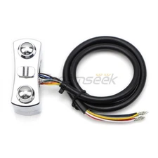 1'' Handlebar Control Switch Button Horn Turn Signal Universal for Harley Chrome