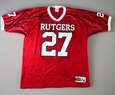 VTG Majestic Rutgers Scarlet Knights # 27 Large Football Jersey  