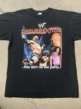 Vintage WWF WWE Insurrection 2001 Shirt Size Large Stone Cold Triple H Lita Rare