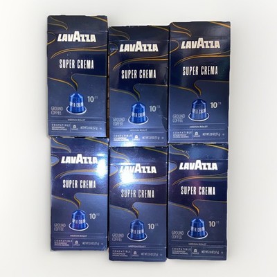 6PK Lavazza Super Crema Coffee Capsules Compatible With Nespresso BB 30/03/2026