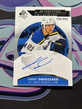 2025 SP AUTHENTIC #132 JIMMY SNUGGERUD FUTURE WATCH AUTO 749/999 (RM)