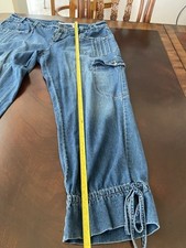 DKNY Blue Ankle Denim Cotton Cropped Pockets Women’s Jeans Size 14