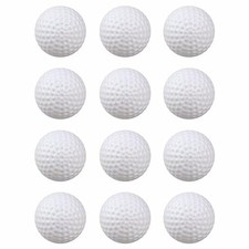 White Hollow Practice Golf Balls Plastic 12Pcs,42mm Plastic Golf Training