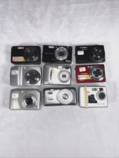 Lot Of 9 Cameras Parts/Repair Kodak, Nikon, HP, etc. Job Lot