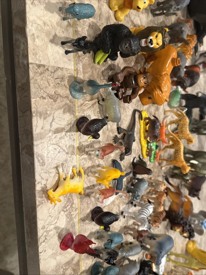 Lote de estatuillas de animales vintage años 70 1990 zoológico, selva, safari, perro 40+ Hong Kong Foto 4 de 4