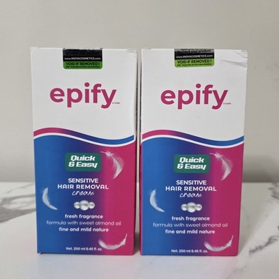 Epify Sensitive Hair Removal Cream Lot of 2 8.45 fl oz Exp 09/26