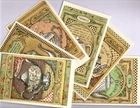 ALICE: TEA TIME (6PK) HANDMADE 4x6 EPHEMERA POCKET CARDS Double-Sided