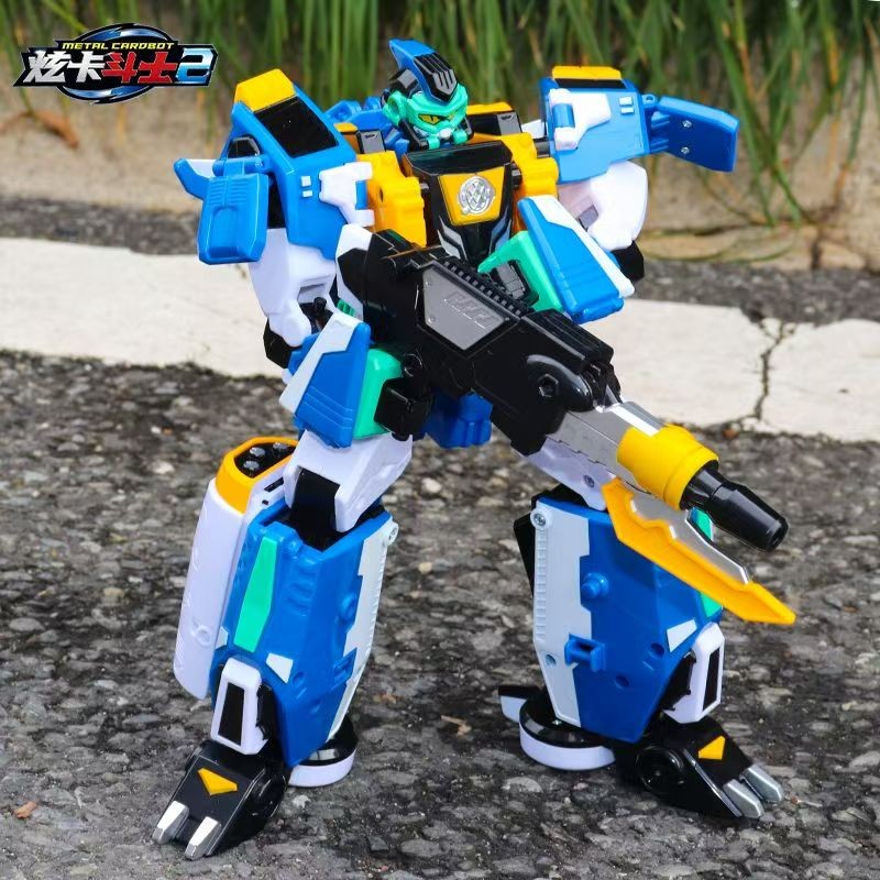 Metal Cardbot DEEPBITE Transforming Shark Robot Action Figure Toy
