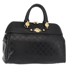 Borsa a mano VERSACE in pelle giallo nero originale yk19622