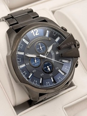 Diesel Mega Chief Chronograph Herrenuhr DZ-4329 Edelstahl TOP-Zustand .