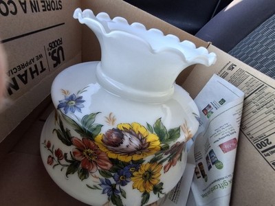 Quoizell Abigail Adams Floral Lamp Shade with Ruffled Edge