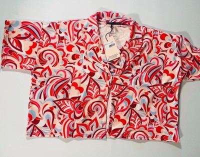 Missguided Psychedelic Botton Through Top