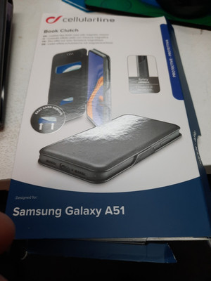 Cellularline Book Clutch Tasche Hülle Etui In Schwarz Für Samsung Galaxy A51