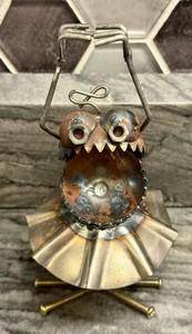 Gnome Be Gone ? Sugarpost Scrap Metal Art Mini Ballerina Sculpture 5.5