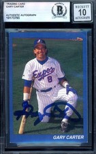Gary Carter Gem Mint 10 Beckett BAS Signed Trading Card Autograph Expos