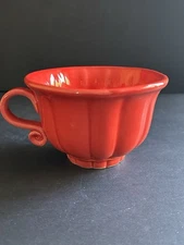 Anthropologie Ceramiche Virginia Coffee Cup Mug Italy Red 16oz Handled Soup