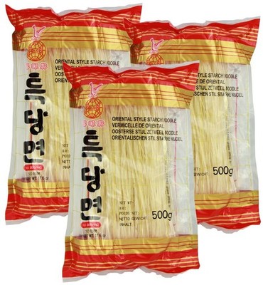 [ 3x 500g ] EAGLOBE Süßkartoffel-Tapioka Nudeln / Stärke Nudeln