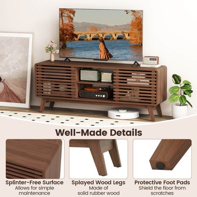 TV Stand for TVs up to 65”, Modern Mid Century TV Cabinet for