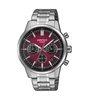 CASIO Herrenuhr Edifce Chronograph bis 10 bar Mineralglas Datum EFR-575D-4AEF