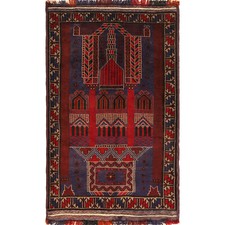 Handmade New Turkish Design Afghan herati Prayer Wool Rug 3'2 x 4'7 ft -r19562