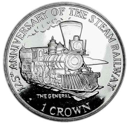 ISLE OF MAN 1 Crown 1998 BU '125th Anniversary of Steam Railway' (8 coins) - Image 4 of 4
