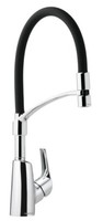 Damixa SpüLtischarmatur Rowanpro Chrom M. Flexiblen Schwenkauslauf Chrom/Schwarz
