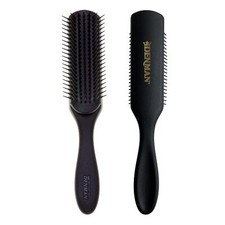 7 Row All Black Hair Brush for Naturally Curly Hair and Defining Ringlets