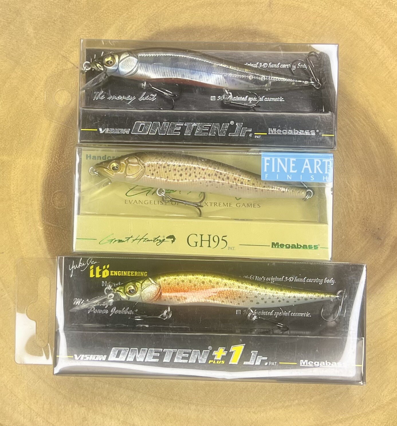 Megabass (Lot of 3) Ito Vision 110 Jr., Jr.+1, & GH95 Suspending Jerkbaits! NWT! - Image 3