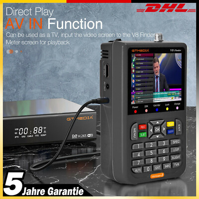 PROFI Sat Finder GTMEDIA V8 Satelliten Messgerät SATFINDER DVB-S/S2/S2X,3.5''LCD