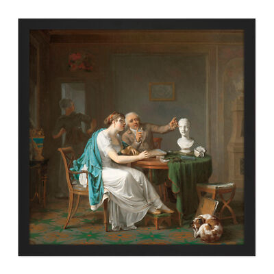 Moritz The Drawing Lesson Square Framed Mountless Wall Art 16X16 In