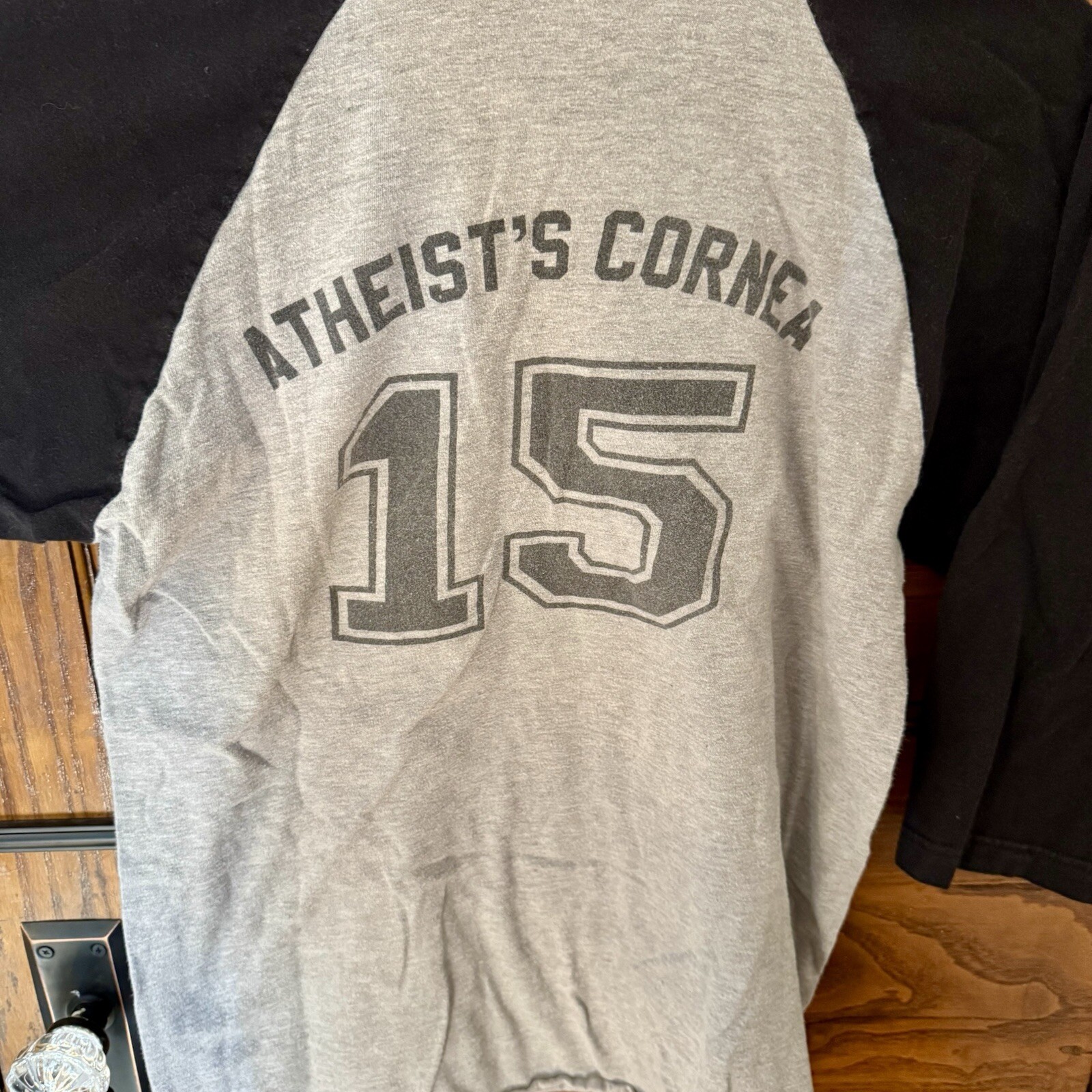 Camicia Envy Atheist's Cornea manica lunga basbeball raglan mono uccellini in fila fascia