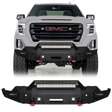 Vijay Steel Front Bumper Black Fits 2019-2022 Gmc Sierra 1500 Wwinch Plate