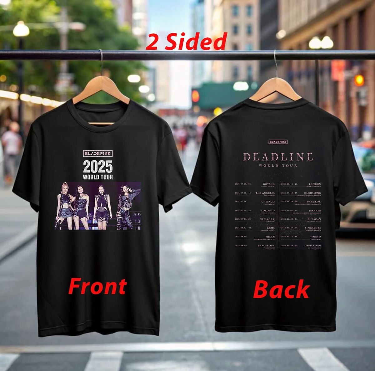 27日まで最終値下げ!【BLACKPINK】DEADLINE Tシャツ2種セット Blackpink Deadline World Tour 2025 T-Shirt Official Concert