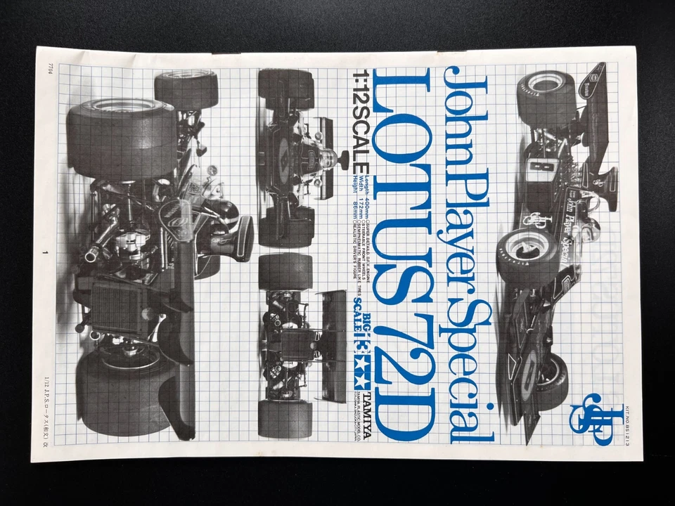 TAMIYA 1/12 LOTUS 72D FORD F-1. mit NewDecals ITEM12013 aus JAPAN - Bild 3 von 4